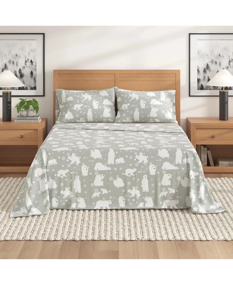 Linery & Co. Ultra-Soft Turkish Cotton Flannel Lodge Print Sheet Set
