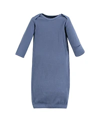 Hudson Baby Baby Boys Hudson Thermal Gown 3pk, Sage Dinosaur, Newborn