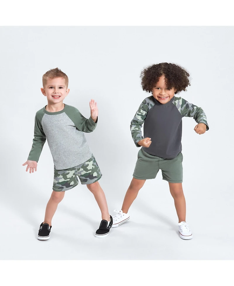 Gerber Baby Boys 3-Pack Pull-On Knit Shorts, Gray & Black, 18 Months