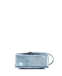 Pre-Owned Balenciaga Small Hourglass Top Handle Bag Denim Printed Leather