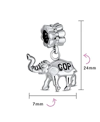 Bling Jewelry Republican Elephant Dangle Charm Bead Sterling Silver European Bracelet