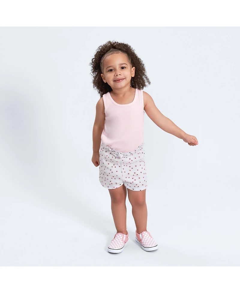 Gerber Toddler Girls 3-Pack Pull-On Knit Shorts, Lemons, 5T