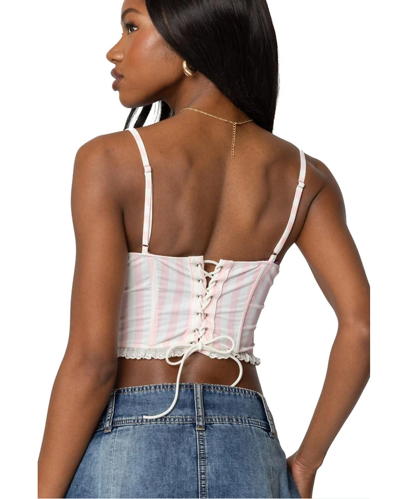 Edikted Women's Marlen Striped Corset