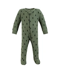 Hudson Baby Boys Cozy Thermal Zippered One-Piece Outfits 2-Pack