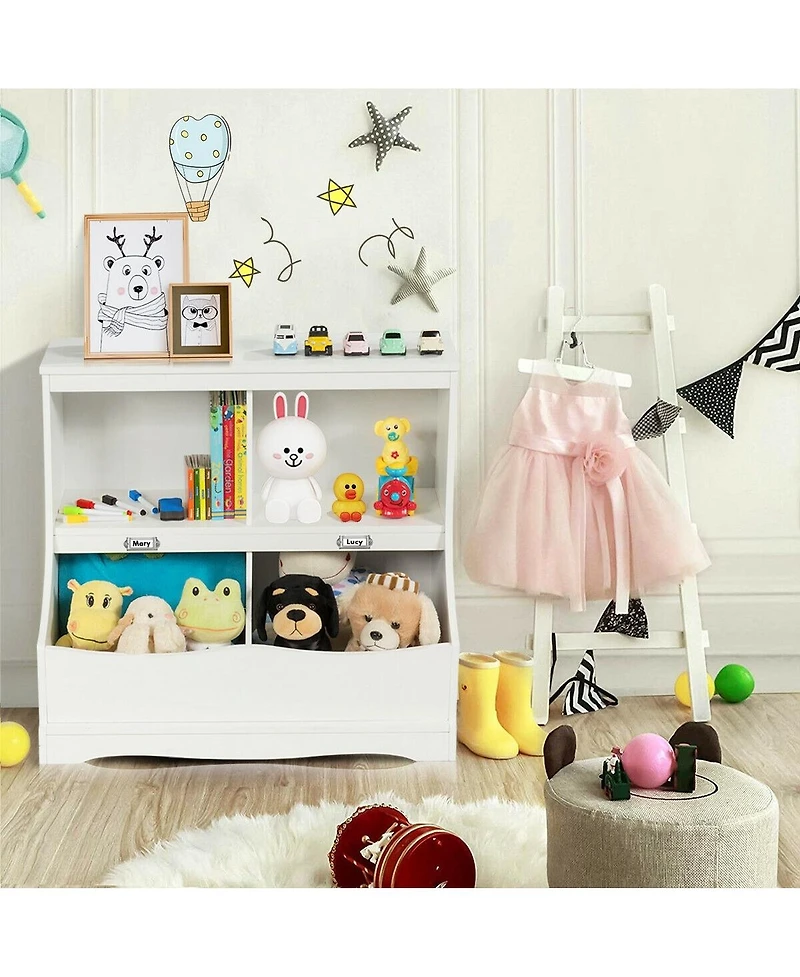 Kids Floor Cabinet Multi-Functional Bookcase