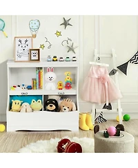 Kids Floor Cabinet Multi-Functional Bookcase