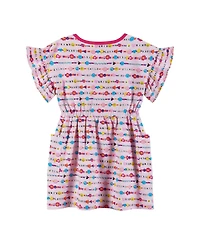Andy & Evan Toddler Girls Toddler/Child Friendship Bracelet Print Dress