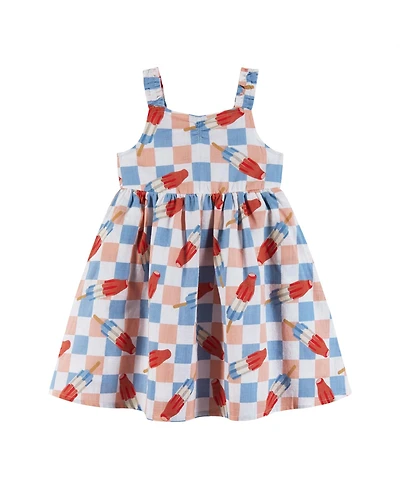 Andy & Evan Toddler Girls Toddler/Child Bomb Pop Print Linen Dress