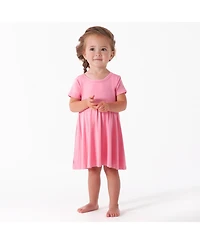 Gerber Baby Girls Spotted Leopard Short Sleeve Twirl Dress
