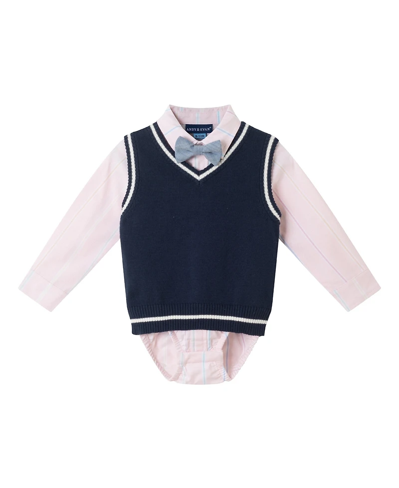 Andy & Evan Baby Boys Long Sleeve Buttondown Pant Set