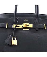 Pre-Owned Hermes Birkin Handbag Togo with Gold Hardware