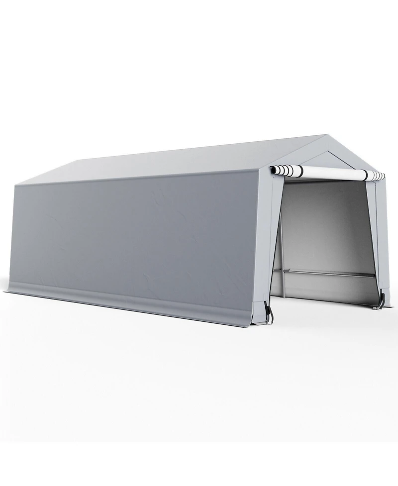 10 x Feet Outdoor Heavy-Duty Carport with 2 Doors-10 x ft