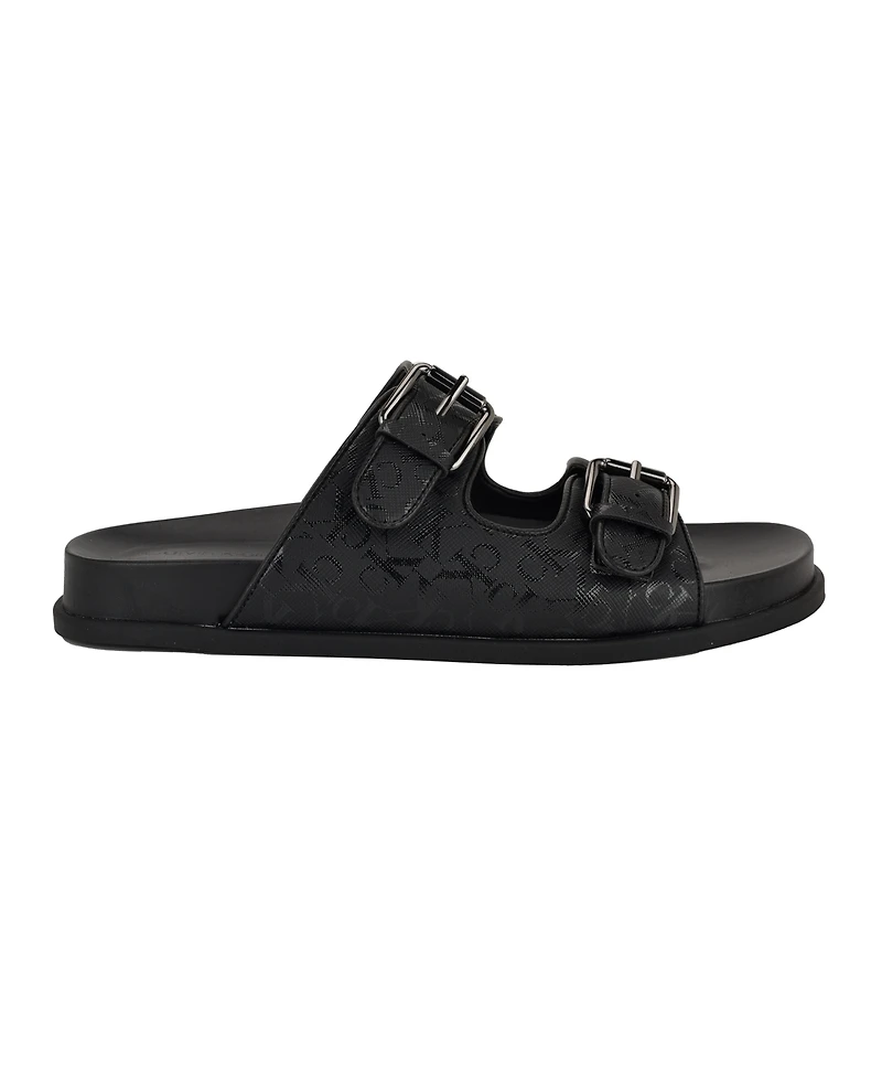 Calvin Klein Women's Vibe Double Band Slip-On Flat Sandals