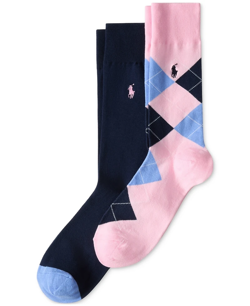 Polo Ralph Lauren Men's Argyle Slack Socks, 2-Pack