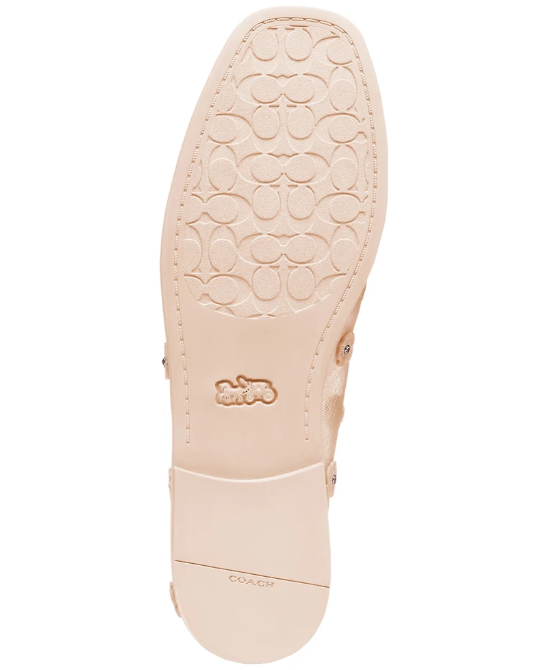 Coach Women's Emilia Tea Rose Mesh Flats