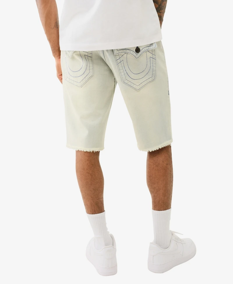 True Religion Men's Ricky Fray Flap Straight Shorts