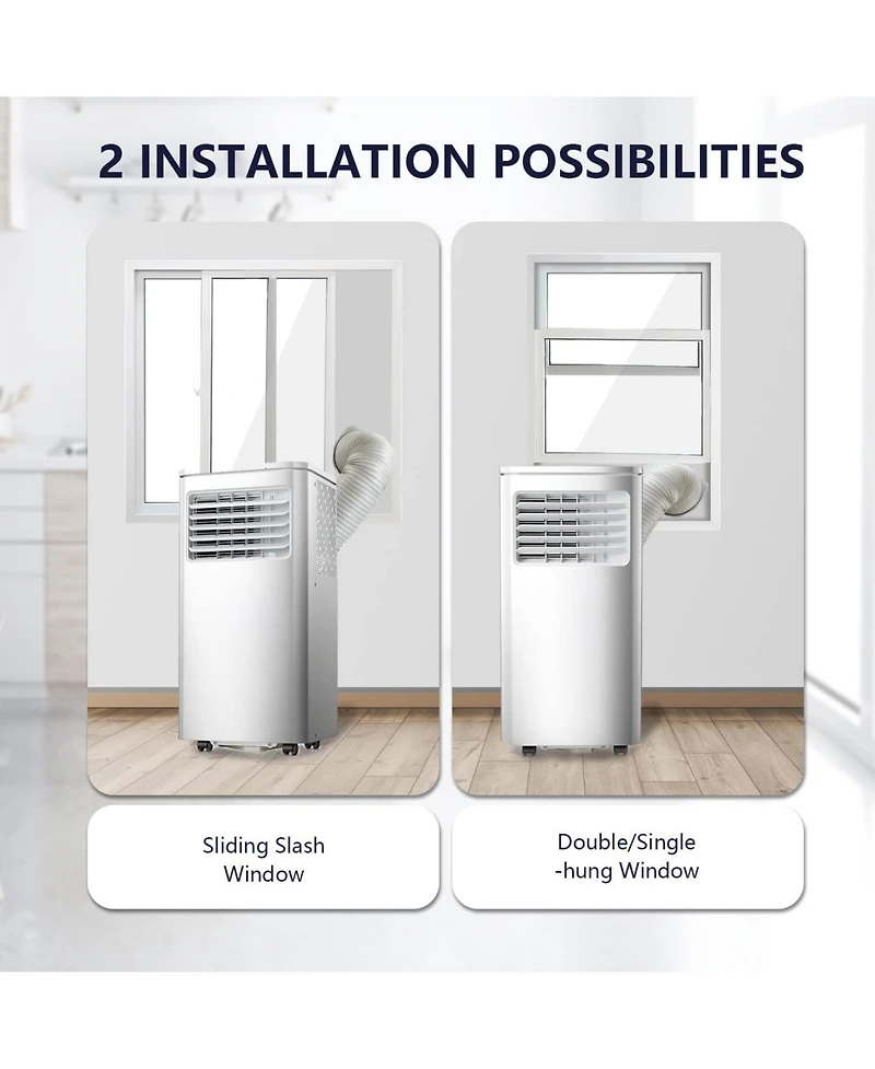 Zafro 8,000 Btu Portable Air Conditioners, Air Conditioner for Room Up to 350 Sq.Ft, 3-in-1 Portable Ac Unit Cool & Dehumidifier & Fan Modes with Remo