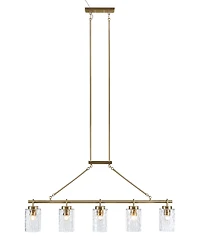 Ink+Ivy 77.5" Curiana 5-light Linear Iron Chandelier