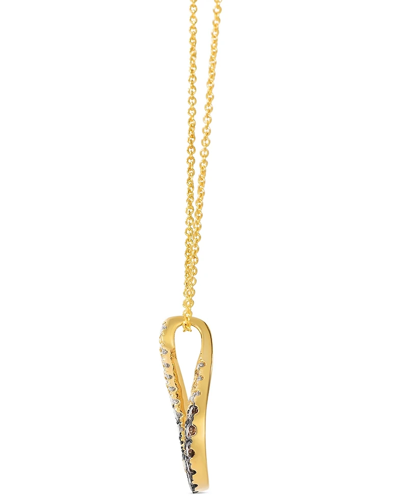 Le Vian Chocolate Ombre Diamond Teardrop Adjustable 20" Pendant Necklace (3/4 ct. t.w.) in 14k Gold