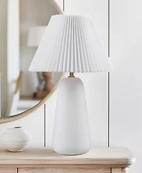 Ink+Ivy 21" Veluna Textured Ceramic Table Lamp