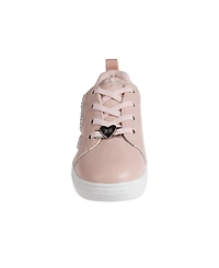 Bebe Toddler Girls Heart Lace with Court Sneakers