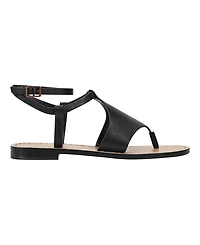 Marc Fisher Ltd Women's Lille Ankle Strap Flat Thong Sandals