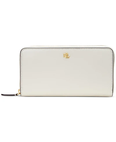 Women's Full-Grain Leather Large Zip Continental Wallet