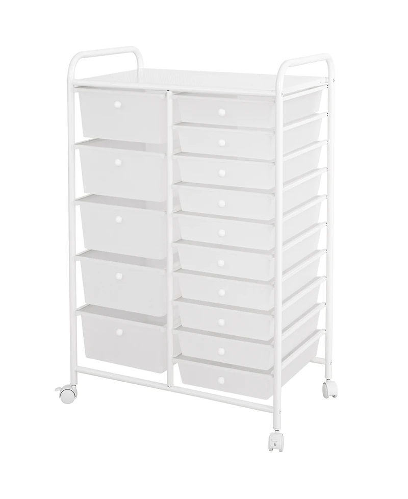 Seville Classics 15-Drawer Organizer Cart