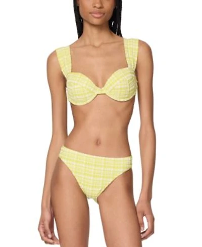Kate Spade Womens Underwire Bikini Top Plaid High Cut Bottoms