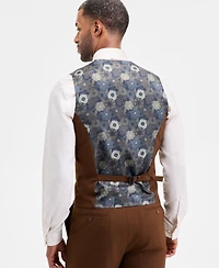 Tayion Collection Men's Classic-Fit Solid Double-Breasted Suit Separate Vest