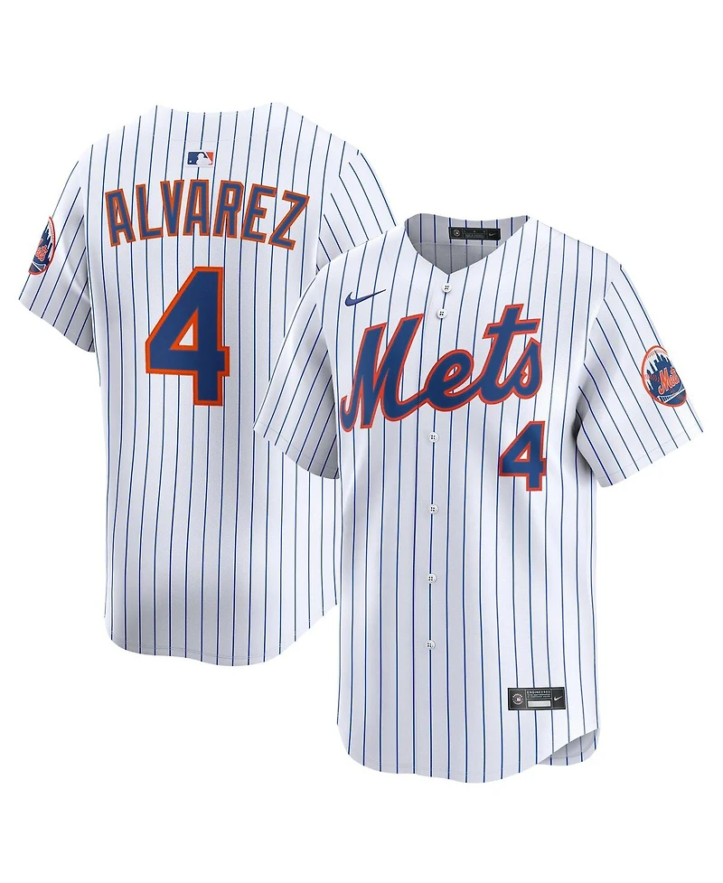 Nike Men's Francisco Alvarez White New York Mets Home Limited Player Jersey