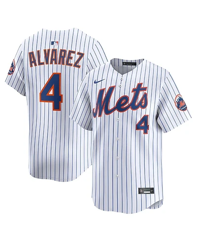 Nike Men's Francisco Alvarez White New York Mets Home Limited Player Jersey