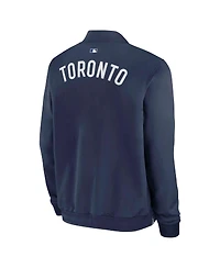Nike Men's Navy Toronto Blue Jays Authentic Collection Dugout Full-Zip Bomber Jacket