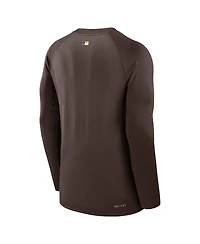 Nike Men's Brown San Diego Padres Authentic Collection Game Time Raglan Performance Long Sleeve T-Shirt