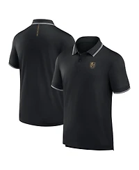 Fanatics Men's Black Vegas Golden Knights Front Office Move Mono Polo Shirt