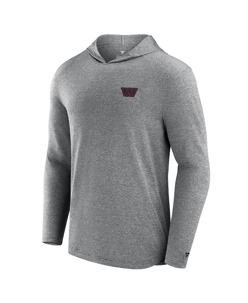 Fanatics Men's Gray Washington Commanders Elements Front Office Power Mono Long Sleeve Hoodie T-Shirt