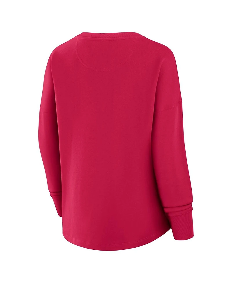 Fanatics Women's Red St. Louis City Sc Oversized Captain Arm Band Pullover Sweatshirt