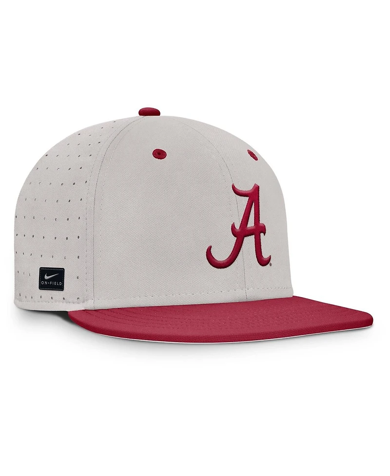 Nike Men's Gray Alabama Crimson Tide On-Field Dugout True Performance Fitted Hat