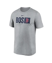 Nike Men's Heather Gray Boston Red Sox Tricode Legend T-Shirt
