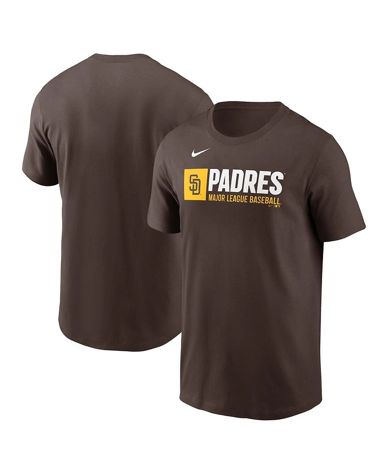 Nike Men's Brown San Diego Padres Team Block T-Shirt