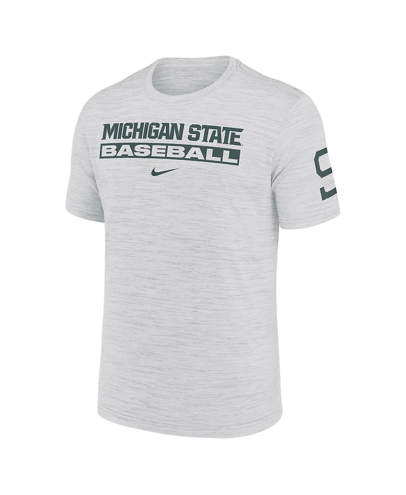 Nike Men's Michigan State Spartans Velocity Baseball Wordmark Stack Performance T-Shirt