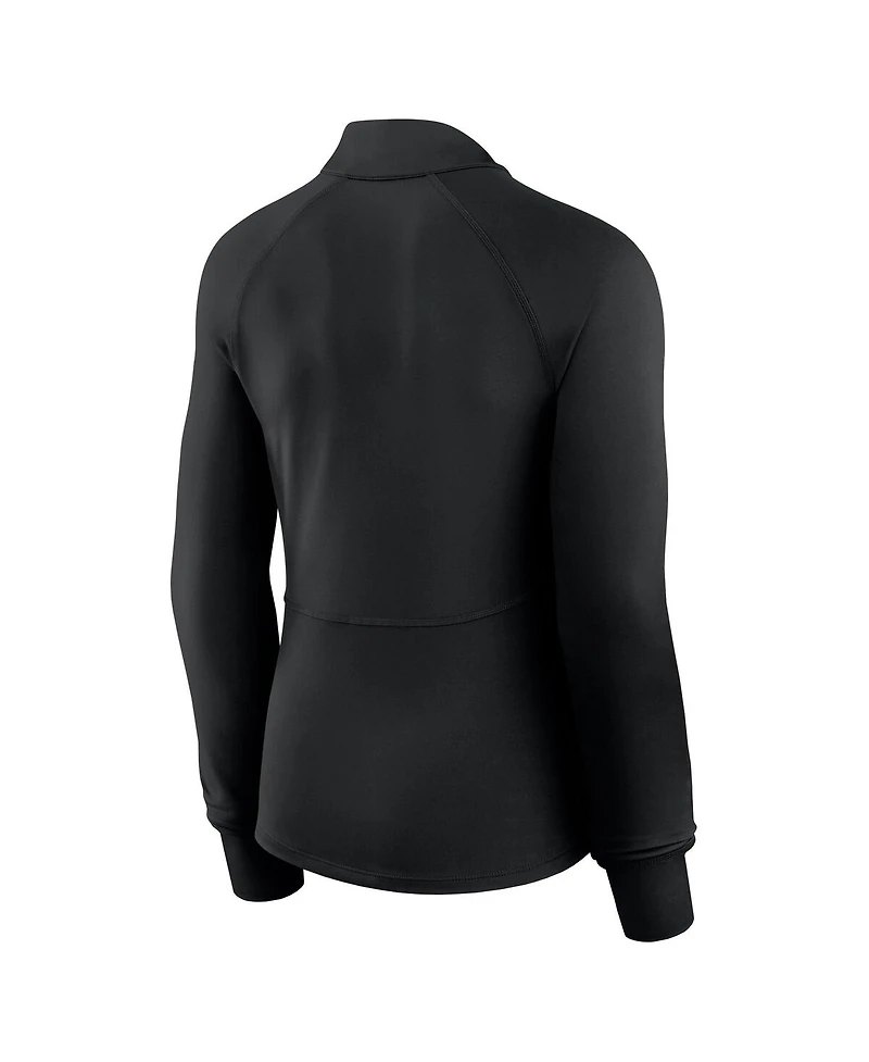 Fanatics Women's Black Boston Celtics Elements Match Raglan Quarter-Zip Top