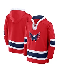 Fanatics Men's Red Washington Capitals Inside Line Fleece Pullover Hoodie