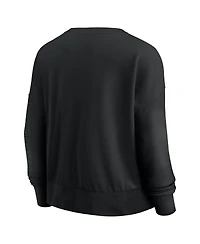 Fanatics Black Milwaukee Bucks Oversized Game Day Pullover Sweatshirt