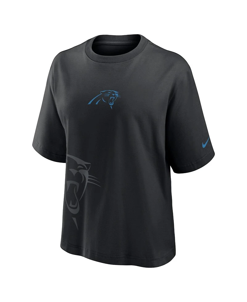 Nike Women's Black Carolina Panthers Boxy T-Shirt