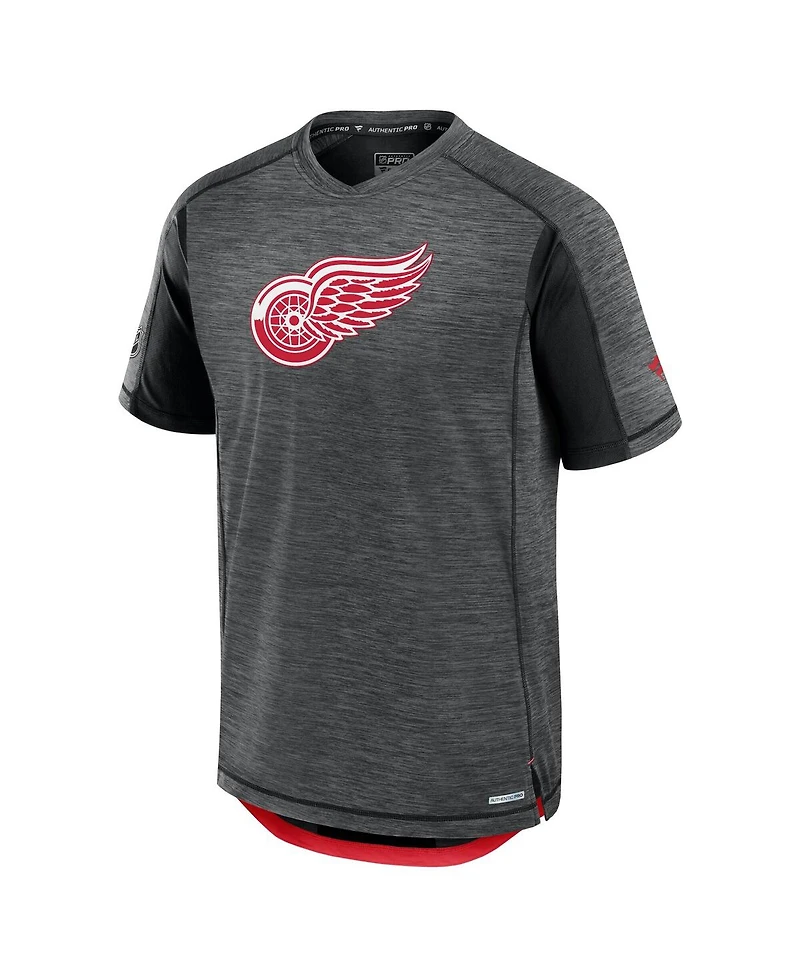 Fanatics Men's Black Detroit Red Wings Authentic Pro Rink Tech T-Shirt