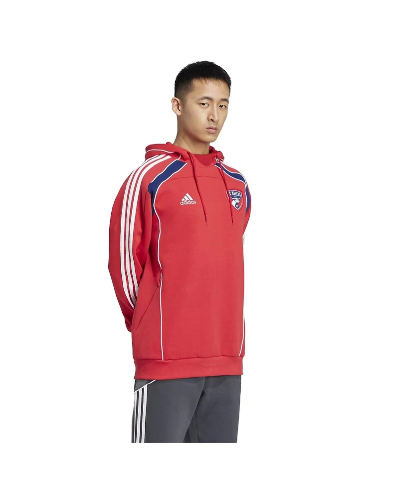 Adidas Men's Red Fc Dallas 2025 Travel Pullover Hoodie