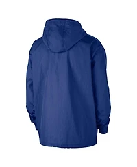 Nike Men's Royal Golden State Warriors Courtside Premium Club Anorak Quarter-Zip Pullover Hoodie