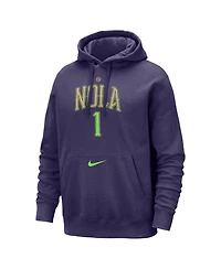 Nike Men's Zion Williamson Purple New Orleans Pelicans 2024/25 City Edition Name Number Pullover Hoodie