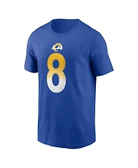 Nike Men's Jared Verse Royal Los Angeles Rams 2024 Nfl Draft First Round Pick Name Number T-Shirt